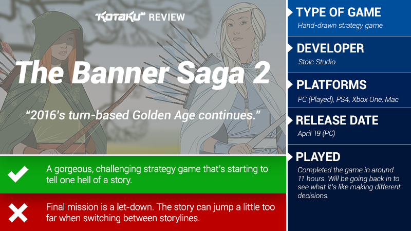 Illustration for article titled The Banner Saga 2: The Kotaku Review